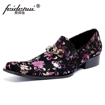 

Plus Size Luxury Pointed Toe Slip on Man Italian Banquet Loafers Cow Suede Leather Comfortable Handmade Men's Casual Shoes SL509