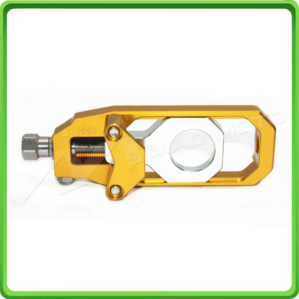 Motorcycle Chain Tensioner Adjuster fit for KAWASAKI Ninja ZX6R ZX-6R ZX 636 ZX636 2013 2014 2015 2016 Gold & Silver (7)