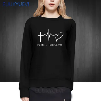 

New winter autumn Style Faith Hope Love Christian Funny christianity god women Gift sweatshirts Casual pullover hoodies