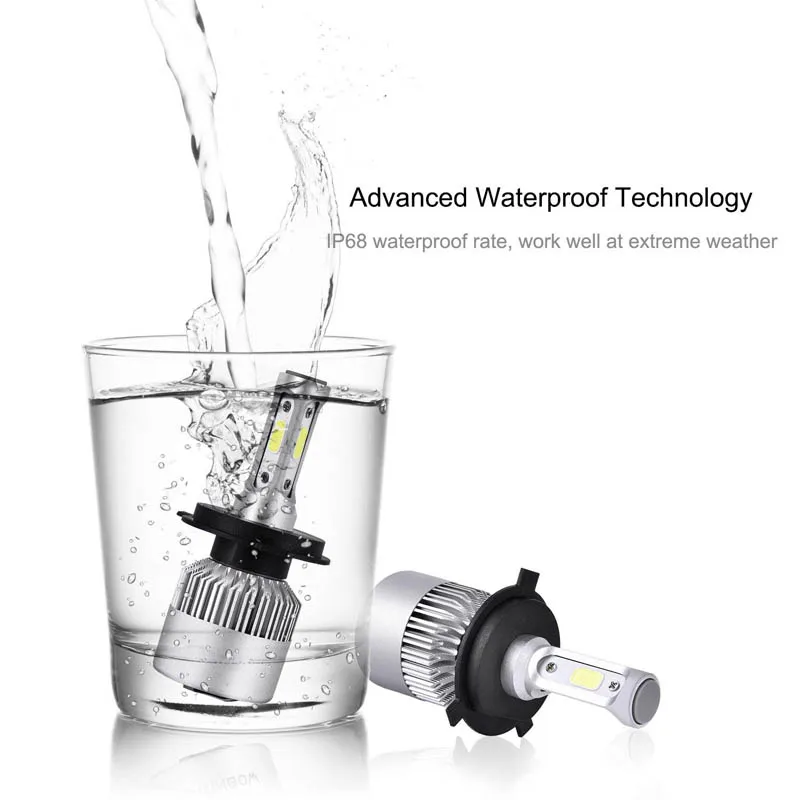 Autech H4 HB2 9003 H1 H7 H11 H8 H9 9005 9006 H13 9007 светодиодный лампы для фар комплект преобразования