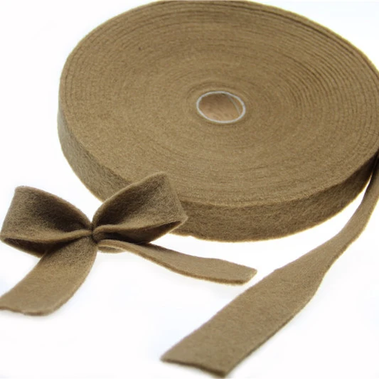 

10m/lot Wool Felt Ribbon DIY Plush Bow Knots Clothing Materials Handmade Fashion Hair Bows Knots Christmas Tree Garland Bows