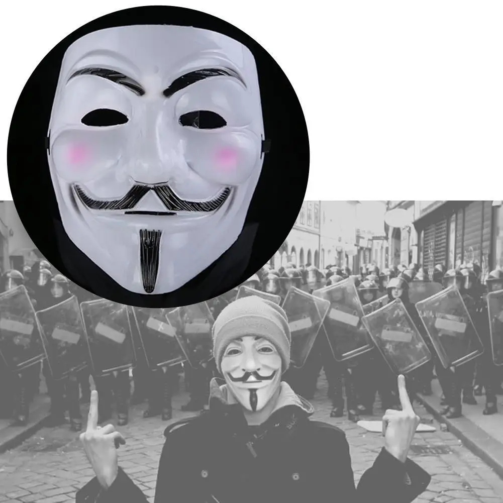 

Cosplay Mask V For Vendetta Anonymous Movie Guy Fawkes Halloween Masquerade Party Face March Protest Costume Accessory