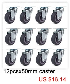 4pcs 75mm Heavy Duty 200kg Swivel Castor Wheels Trolley Furniture Chair Caster Rubber Brake Trolley Wheel ruedas para mueble