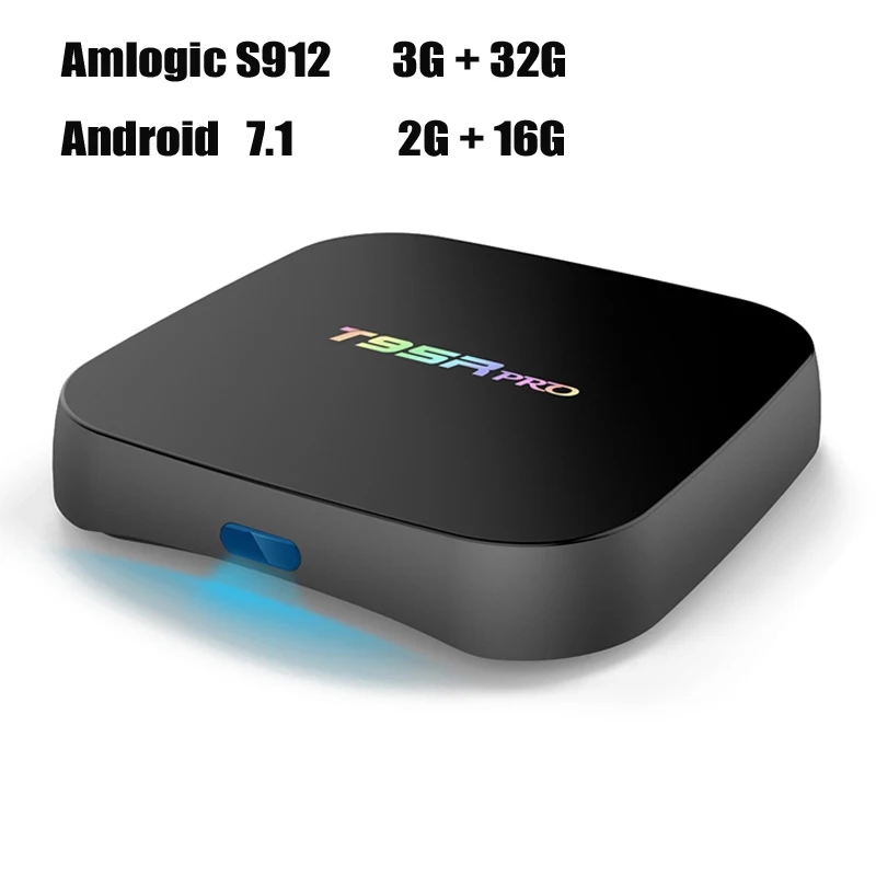 

T95R PRO 3GB 32GB Andorid 7.1 TV BOX Amlogic S912 Octa Core Media Player 2.4G/5GHz Dual WiFi 4K H.265 Smart Tv Box