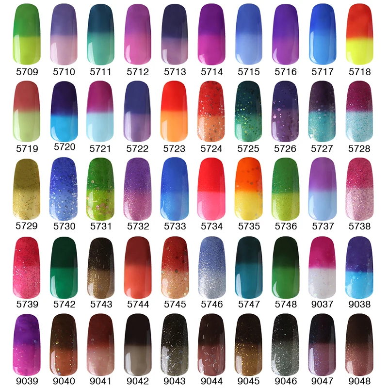 Belen 5 шт. изменение температуры Цвет УФ-гель для ногтей изменение цвета полировки УФ лампа отверждения лак для ногтей цветной дизайн на пальце