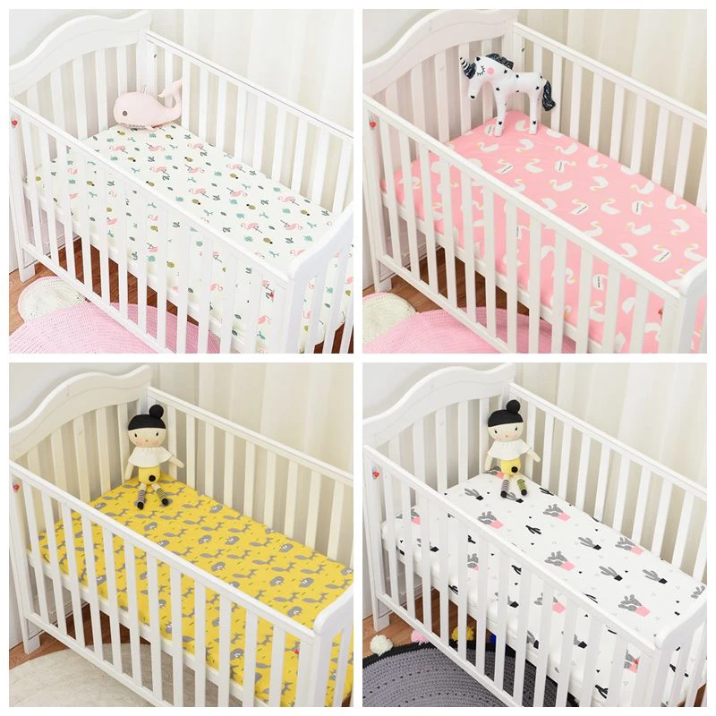 Muslinlife Protege Matelas De Berceau A Motif Flamand Rose Cactus Drap Housse De Lit De Bebe Avec Bande Elastique 130 70 1 60 1 65cm Aliexpress