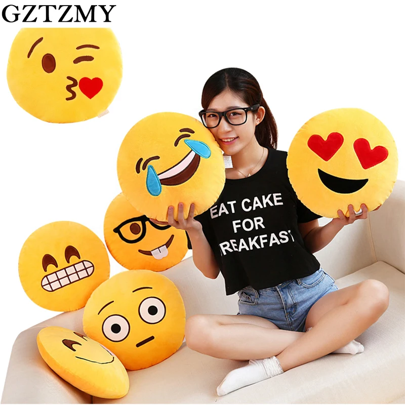 

33x33 cm emoji pillow decorative pillows cushion smiley face pillow Home Decor Sofa Throw Pillow coussin christmas gifts for wom