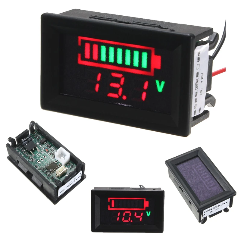 New Indicator Battery Capacity LED Digital Tester 12V Acid Lead