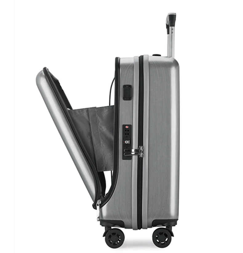 Дорожный чемодан, каютный багаж с сумкой для ноутбука, Женская тележка чемодан с зарядкой USB, Мужская высококлассная деловая коробка