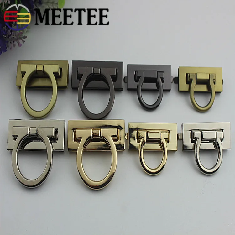 Металлическая застежка Meetee 2 шт. Поворотный замок для сумок застежки сделай сам