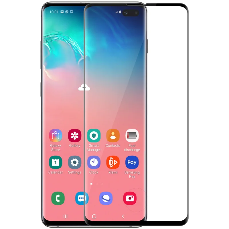 Nillkin 3D CP+ Max закаленное стекло для samsung Galaxy S10 Plus Полное покрытие экрана изогнутый защитный олеофобный - Цвет: Black