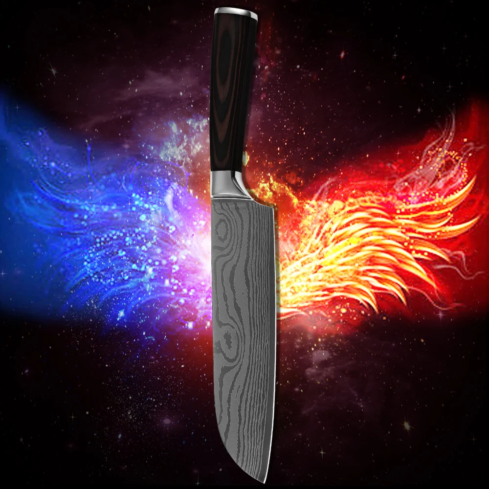 XYJ Brand knife 7 inch santoku knife high carbon stainless steel