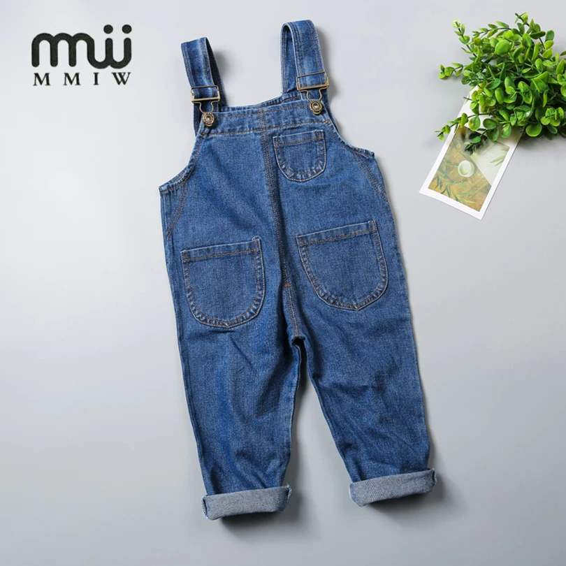 MMIW Baby Boys Girls Waterproof Trousers Spring Autumn Children Denim