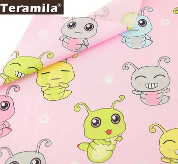 

Teramila Pink Cute Ants Telas Tissu Sewing Material Scrapbooking Quilting DIY Twill 100% Cotton Bedding Fabric Tecido