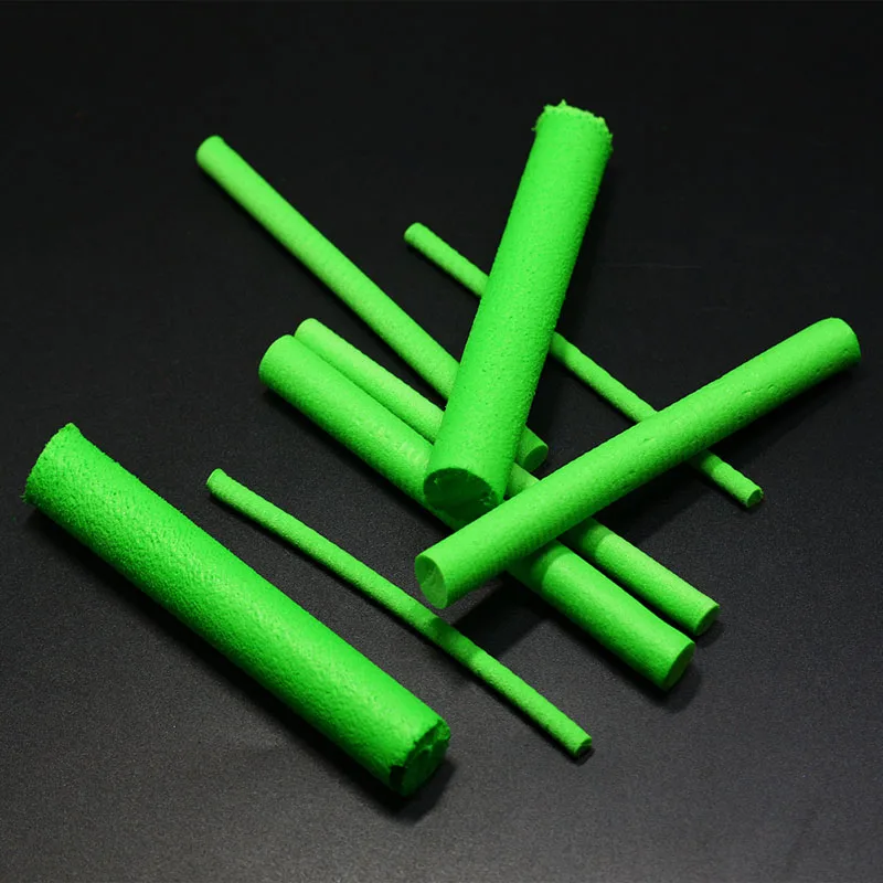 4 Sizes fly tying foam cylinders 3mm5mm8mm12mm green parachute posts floating hoppers &wiggle body extended fly tying materials