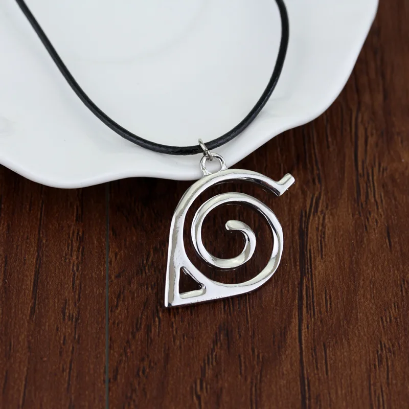 

Naruto Pendant Necklace Double Bands Konoha Sign For Men And Women Wholesale And Retail Action Figure Cosplay Toys