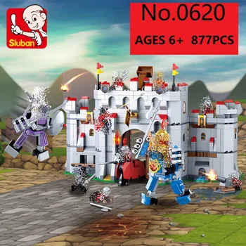 

Sluban 0620 877Pcs Ninja Knight armor Medieval castle series Mode Bricks Set Building Blocks Toys for Kids Compatible With Toys