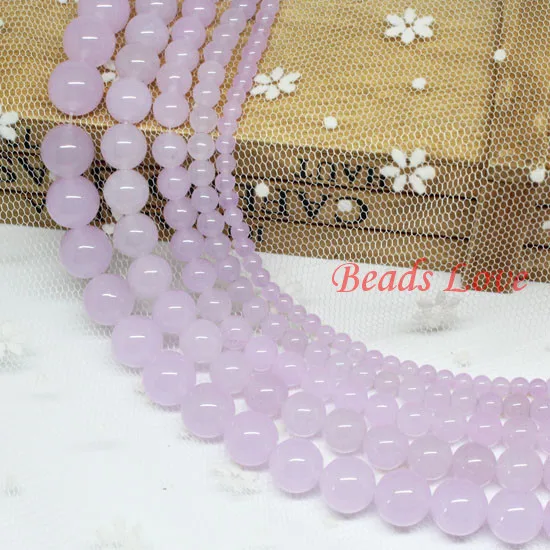 

Hot Sale 4,6,8,10,12mm Mauve Jades Round Loose Stone Beads Aaa+ 15.5"/strand Pick Size Free Shipping(f00024) Aa