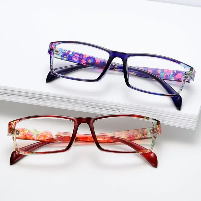 

Anti-fatigue HD Reading Glasses For Women Flower Mirror Leg Diopter +1.0/+1.5/+2.0/+2.5/+3.0/+3.5/+4.0