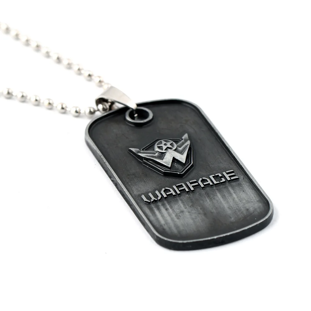 Новая Мода высокое качество Warface колье ожерелье брелок металлический Dog Tag кулон ожерелье s Аксессуары для игр ювелирные изделия для фанатов