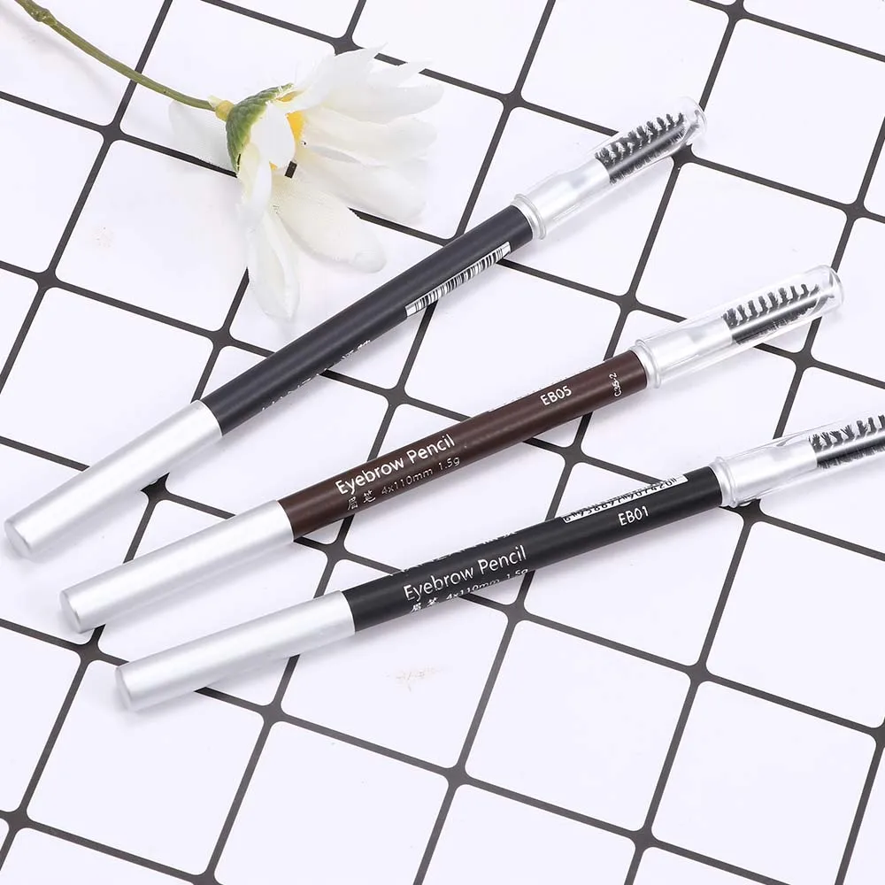 

1PC Brand New 2 In 1 Waterproof 3 Colors Eye Brow Eyeliner Eyebrow Pen Pencil with Brush Makeup Cosmetics Tools