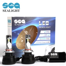 SEALIGHT Автомобильный Комплект СВЕТОДИОДНЫХ Фар 9005 HB3 90 Вт 6000 К 10000LM автомобиль Для Укладки Замена Противотуманные Фары Авто Головной Свет Лампы Белый Шарик пара