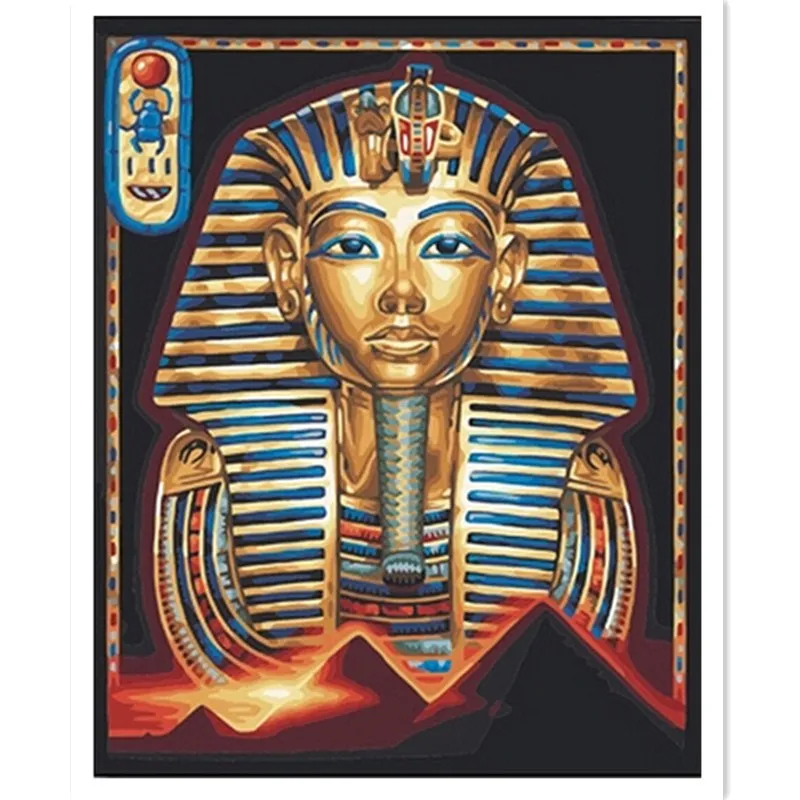 

DIY Diamond Embroidery Egyptian Pharaoh Mask Needlework 3D square Diamond Painting Cross Stitch Full Drill Rhinestones Painting