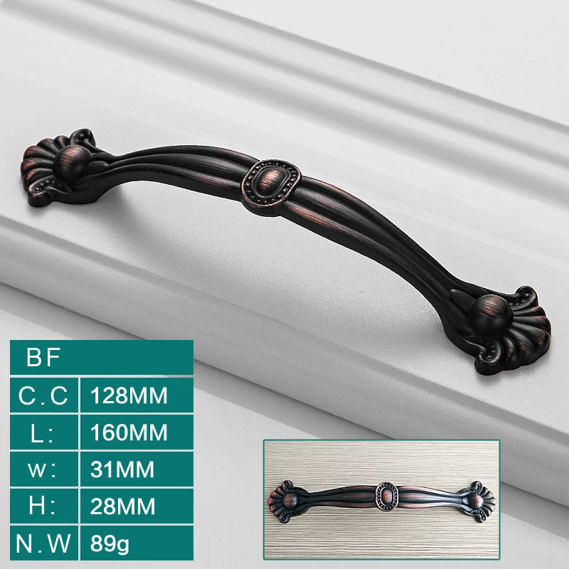 New Exquisite Cabinet USA European Black Handle Simple ...