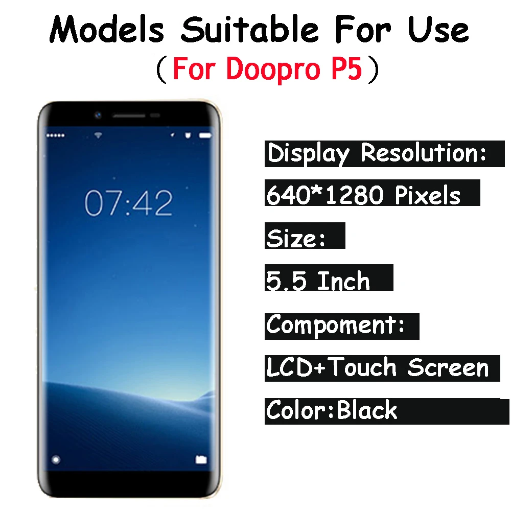 5 дюймов для Doopro P5 ЖК дисплей Дисплей + инструмент ремонта сенсорного экрана в