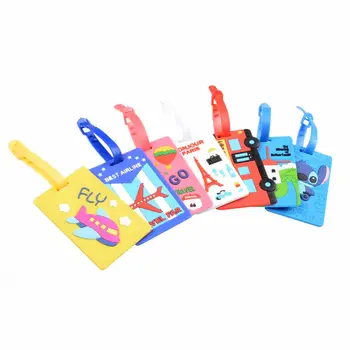 

Carton Luggage Tag Car Stitch Travel Accessories Silica Gel Suitcase ID Address Holder Baggage Boarding Tags Portable Label