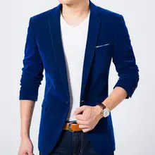 Мужской осенне-весенний Мужской Блейзер, модный костюм для досуга, сценический пиджак для мужчин, для певца, приталенный бархатный блейзер, мужские блейзеры, 3XL