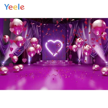 

Yeele Purple Balloon Stage Photography Backdrop Children Princess Girl Birthday Party Photographic Background For Photo Studio