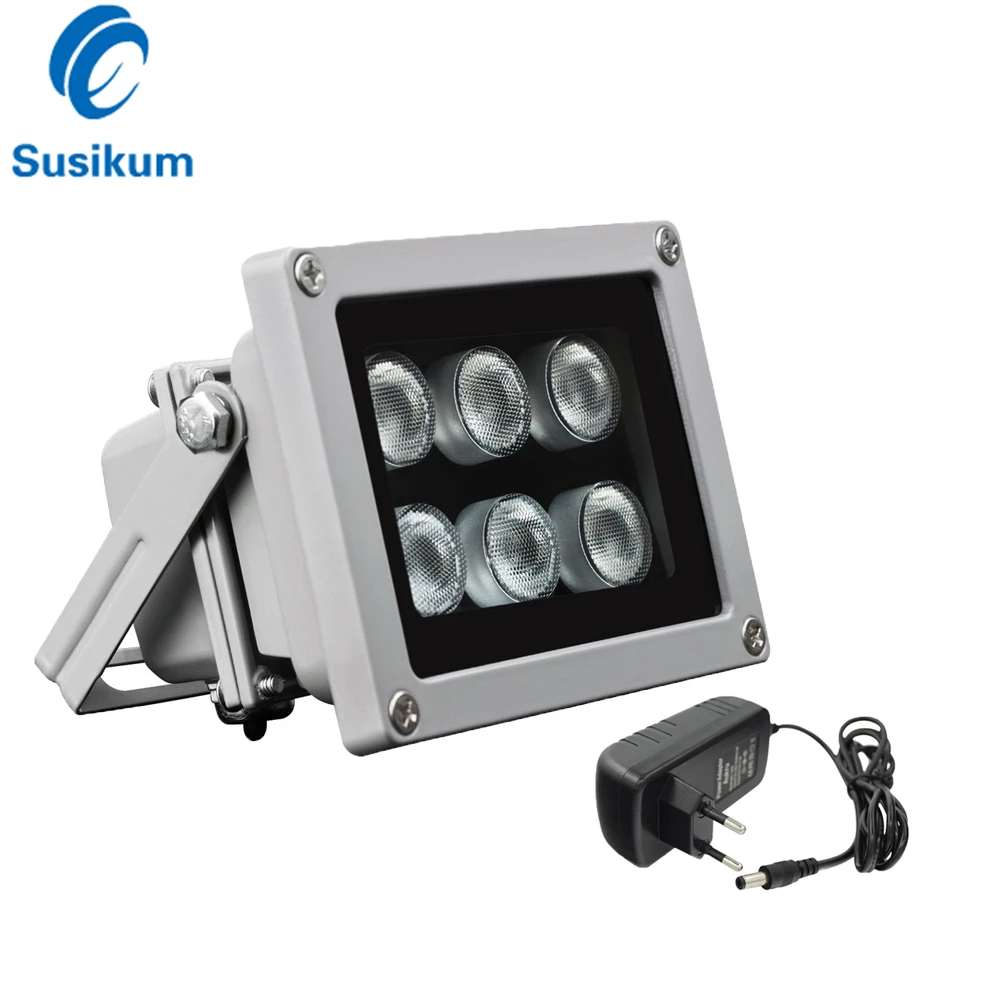 

Infrared Light 6Pcs IR LED Night Vision Range 50M 850nm Aluminium Illuminator lamp for Security CCTV IP Camera