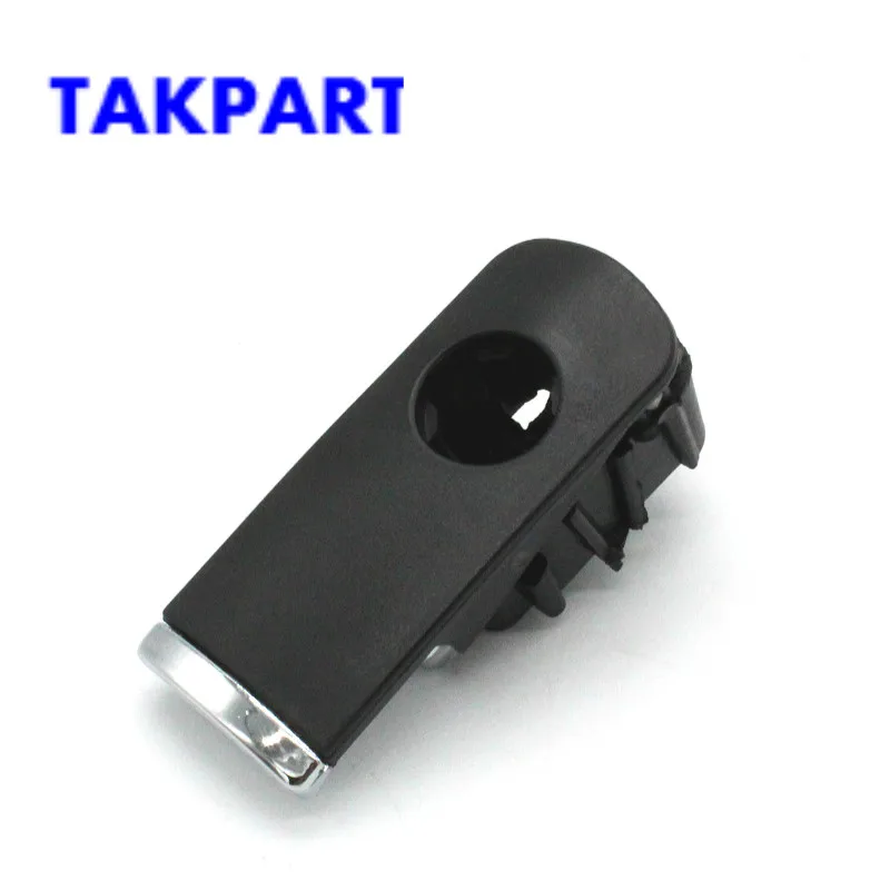 Takpart Chrome Black Golve Box Lid Handle Abs W/lock Hole For Audi A4