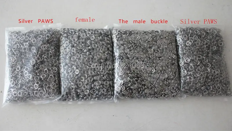 

1000 sets of environmentally friendly paint quality 9.5 mm hollow silver metal brass buckle buckle wholesale children's button