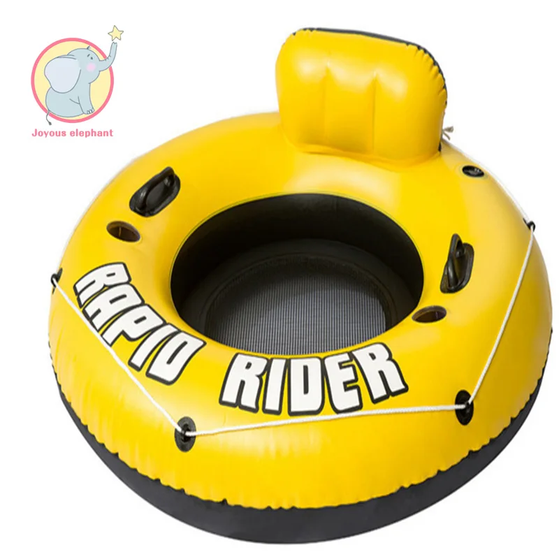 

2019 inflatable floating row Round Swimming Ring Seat Boat Water Sports Safety float Water Fun pool toy for adults children