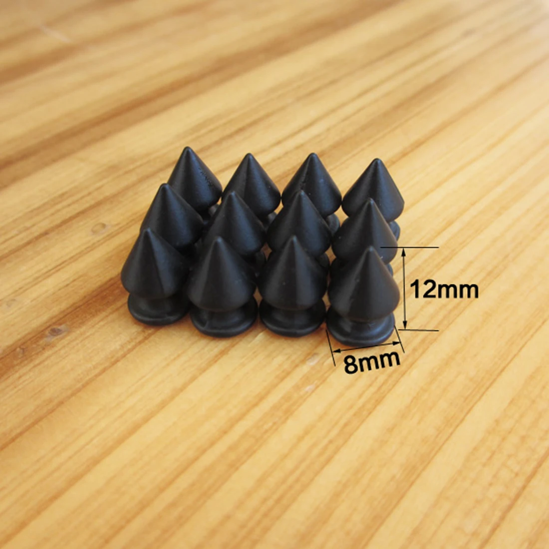 

Great Cheap 20pcs 8x12mm Gun Alloy Black Punk Spike Rivet Screw DIY Cone Studs Nailhead Spots Unique Design Long Spike