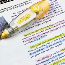 Kawaii Высокая Зажигалка лайнер пресс точечного типа декоративная Корректирующая лента DIy Дневник наклейка для планировщика офисные канцелярские принадлежности корректор для школы