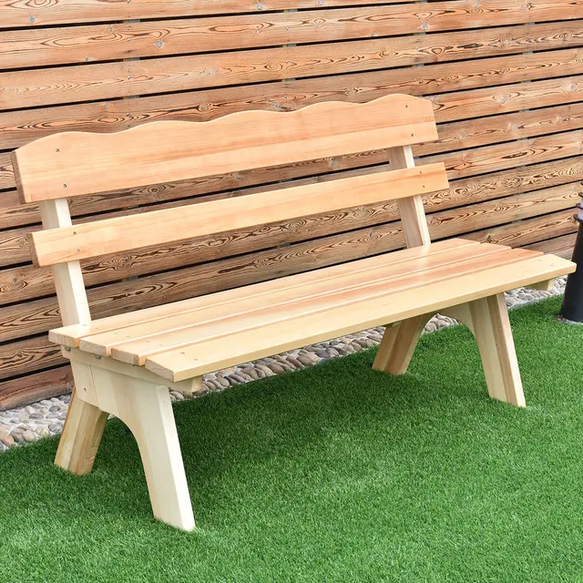 Giantex 5 Ft 3 Seats Outdoor Wooden Garden Bench Chair Modern Wood Giantex 5 Ft 3 Seats Outdoor Wooden Garden Bench Chair Modern Wood Frame Yard Deck Furniture
