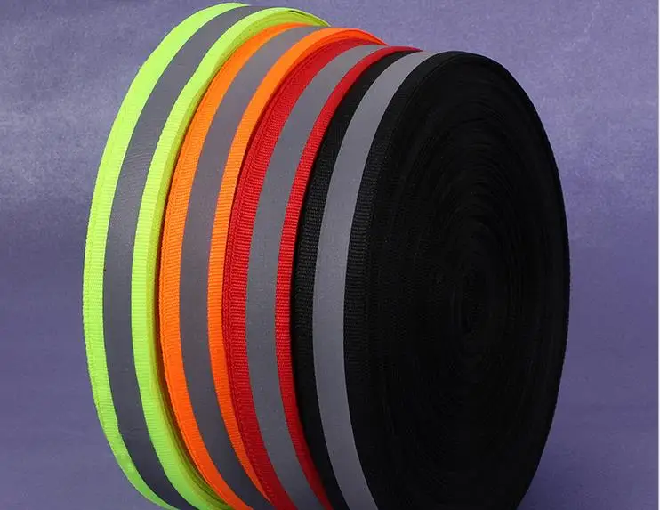 

2*1cm highlight reflective webbing reflective warning tape fluorescent reflective ribbon