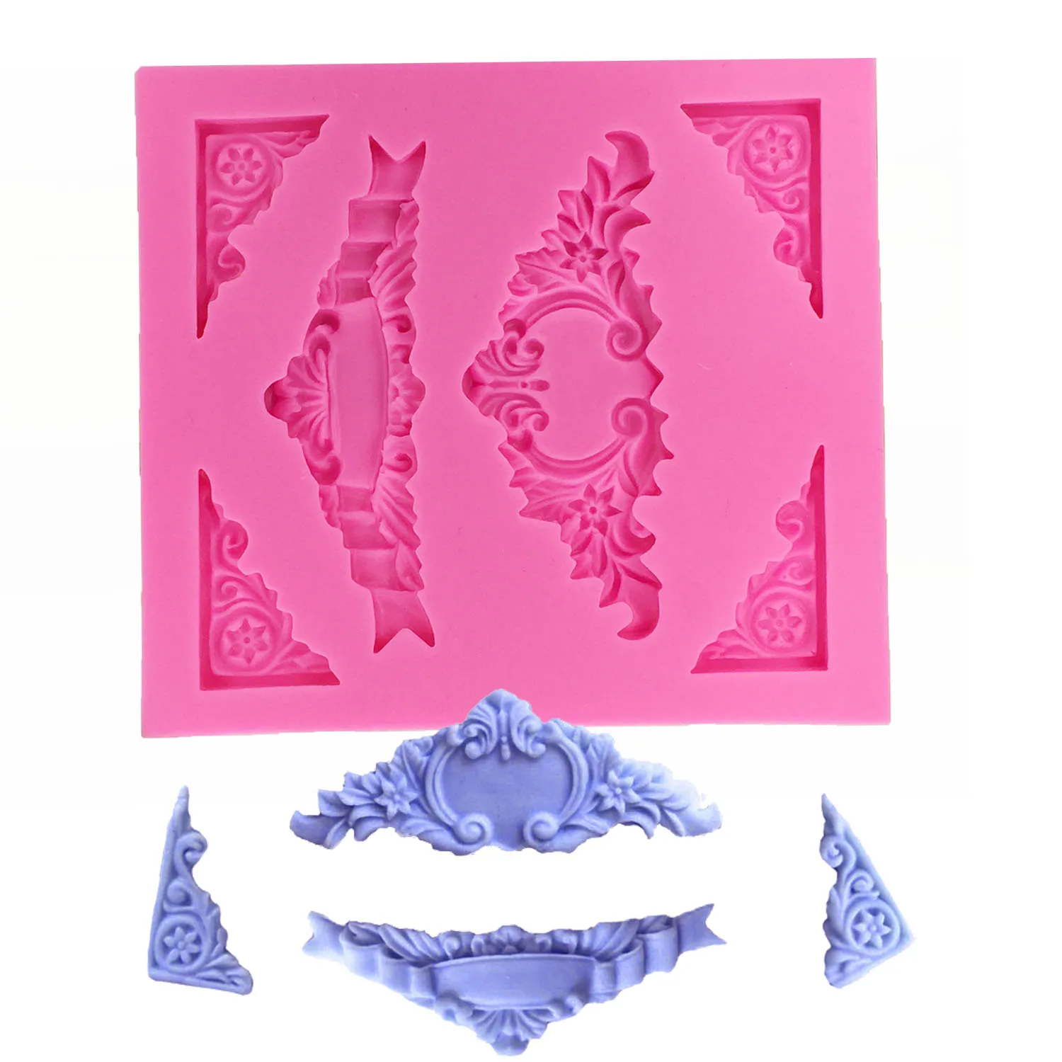 

1Pcs Ribbon Texture Silicone Mold,Sugarcraft Cake Decorating Tools,Fondant Chocolate Molds Cake Border Mould T1242