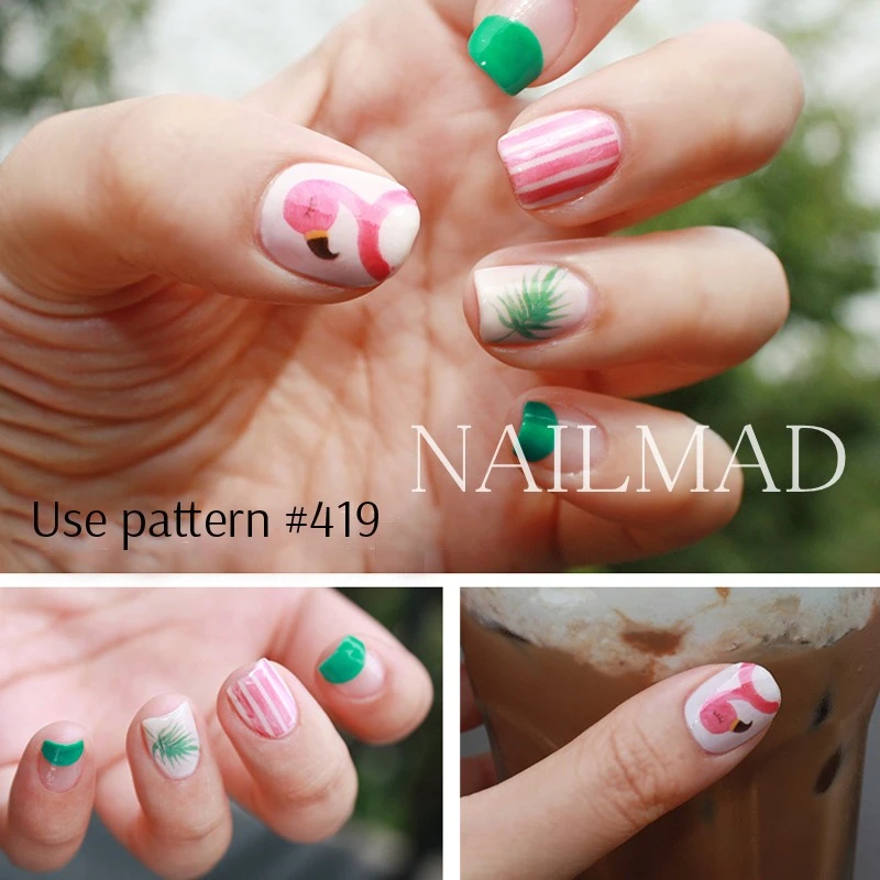 1 シート Nailmad なフラミンゴネイルウォーターデカール転送ステッカーネイルステッカーネイルアートデコレーションアクセサリー Nail Sticker Decal Transfertransfer Sticker Aliexpress