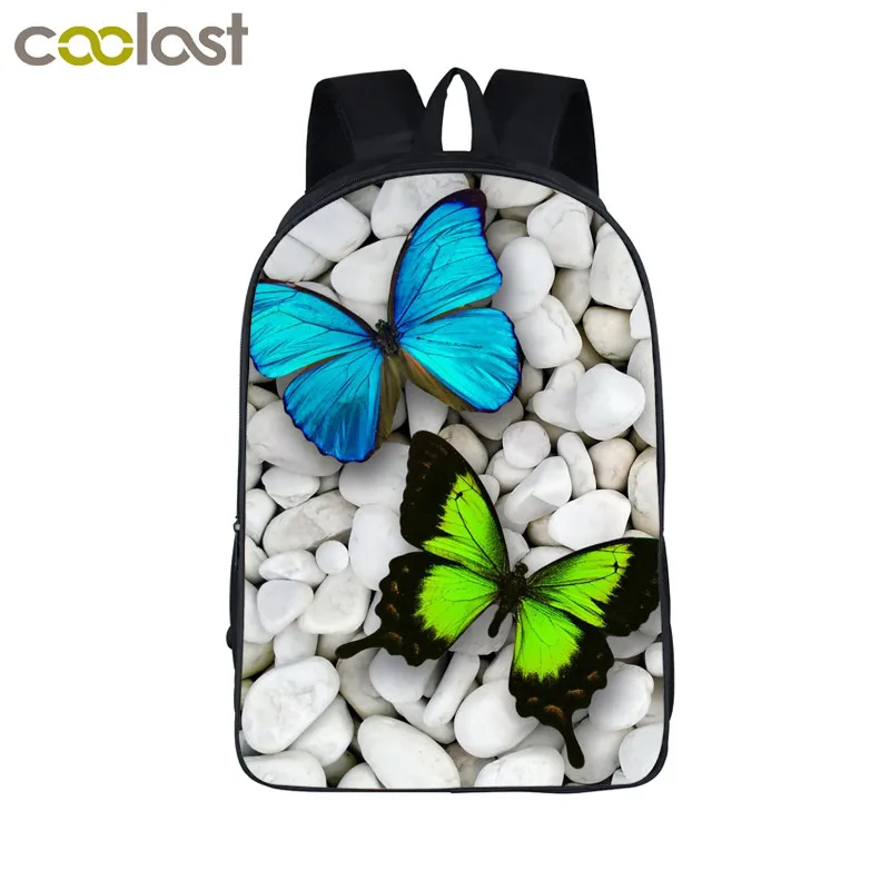 Butterfly Flower font b Backpack b font For Teenagers Girls Children School Bags Cartoon School font
