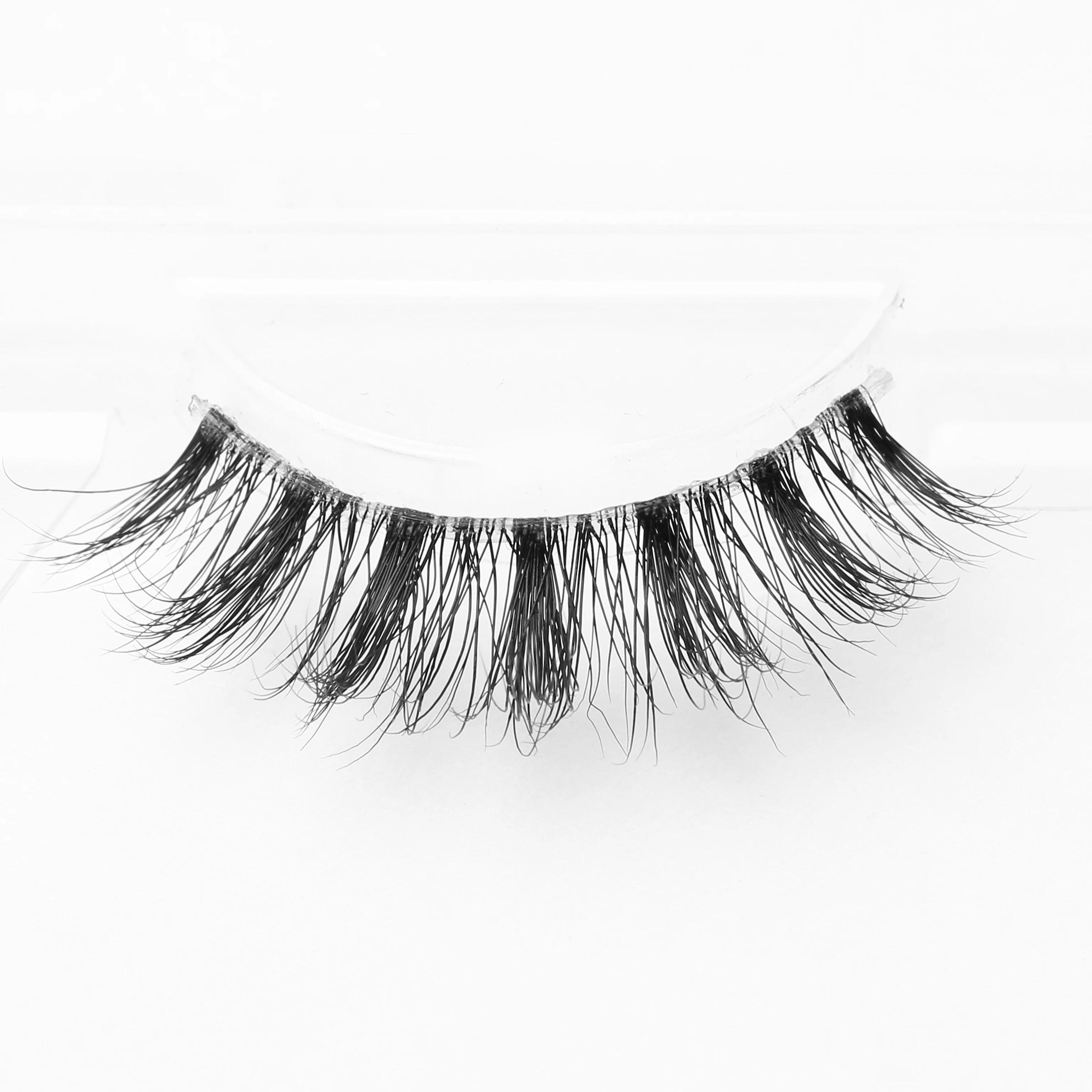 

Arimika Handmade 3D Dramatic Mink False Eyelashes-Invisible Clear Band in Style S86