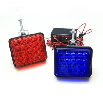 

40LED 3 Flashing modes Car Motorcycle Led flash light Red/Blue warning strobe caution indicator Police Fireman truck beacon lamp
