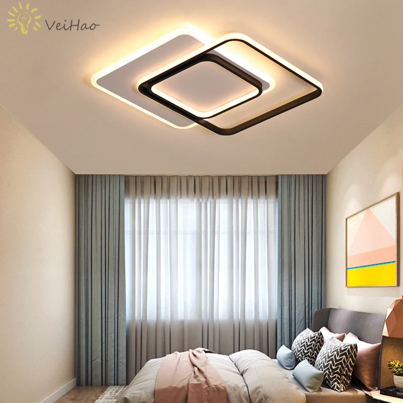 

New white black LED ceiling lights living room dining room bedroom luminarias para teto for modern ceiling lamp home lighting