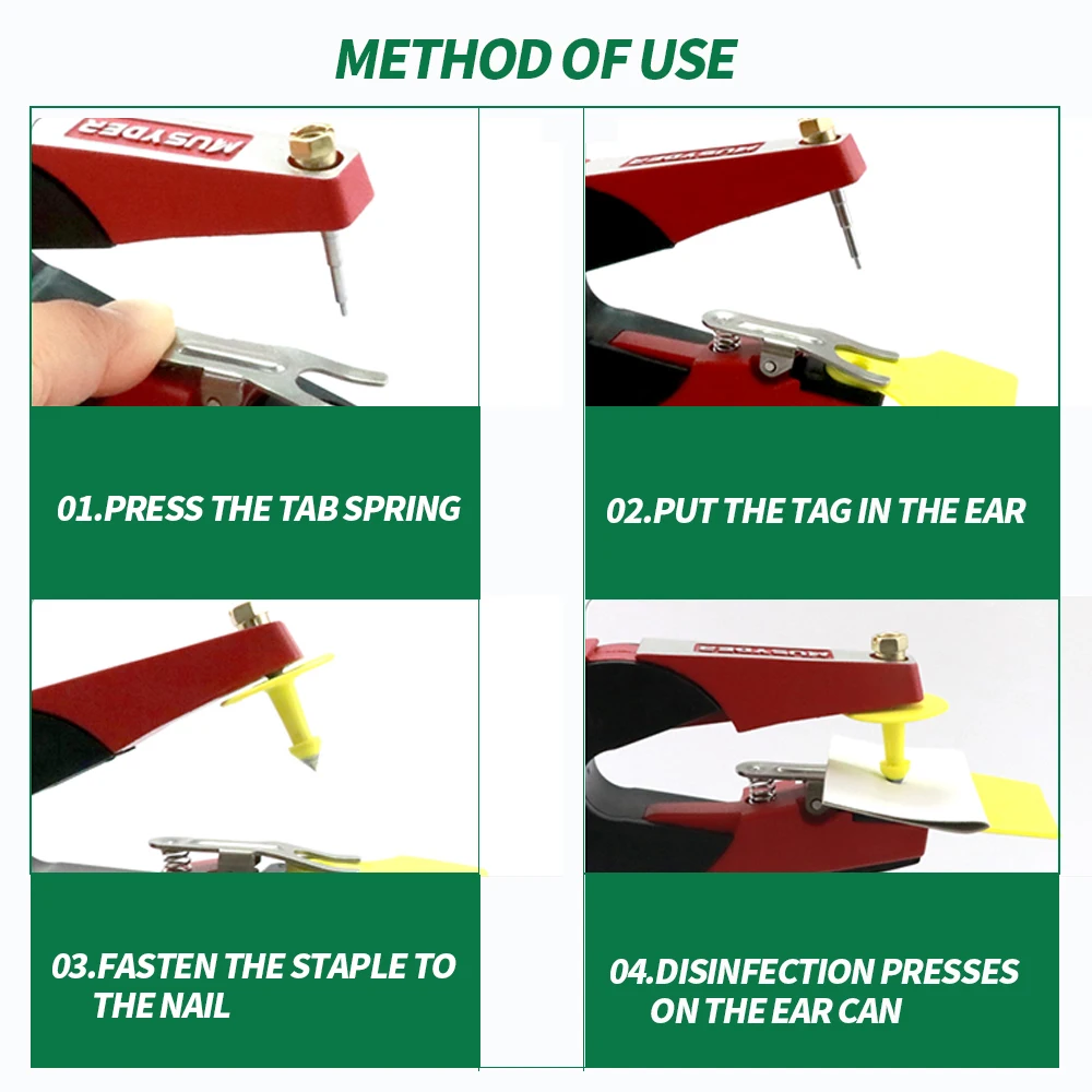 Ушной Таггер автоматический замок плоскогубцы практичная металлическая Ушная бирка для козы Зажим Маркер аппликатор животных средства идентификации