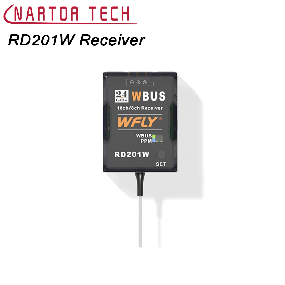 

WFLY WFT07 WFT09II Mini Receiver RD201W WBUS Receiver Compatible with WFLY 2.4G Remote Control Support PPM/WBUS