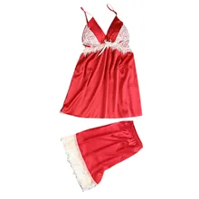 Модные пижамы для женщин домашняя одежда Сексуальная кружевная одежда для сна, женское белье Искушение Babydoll нижнее белье Ночная рубашка# XTN