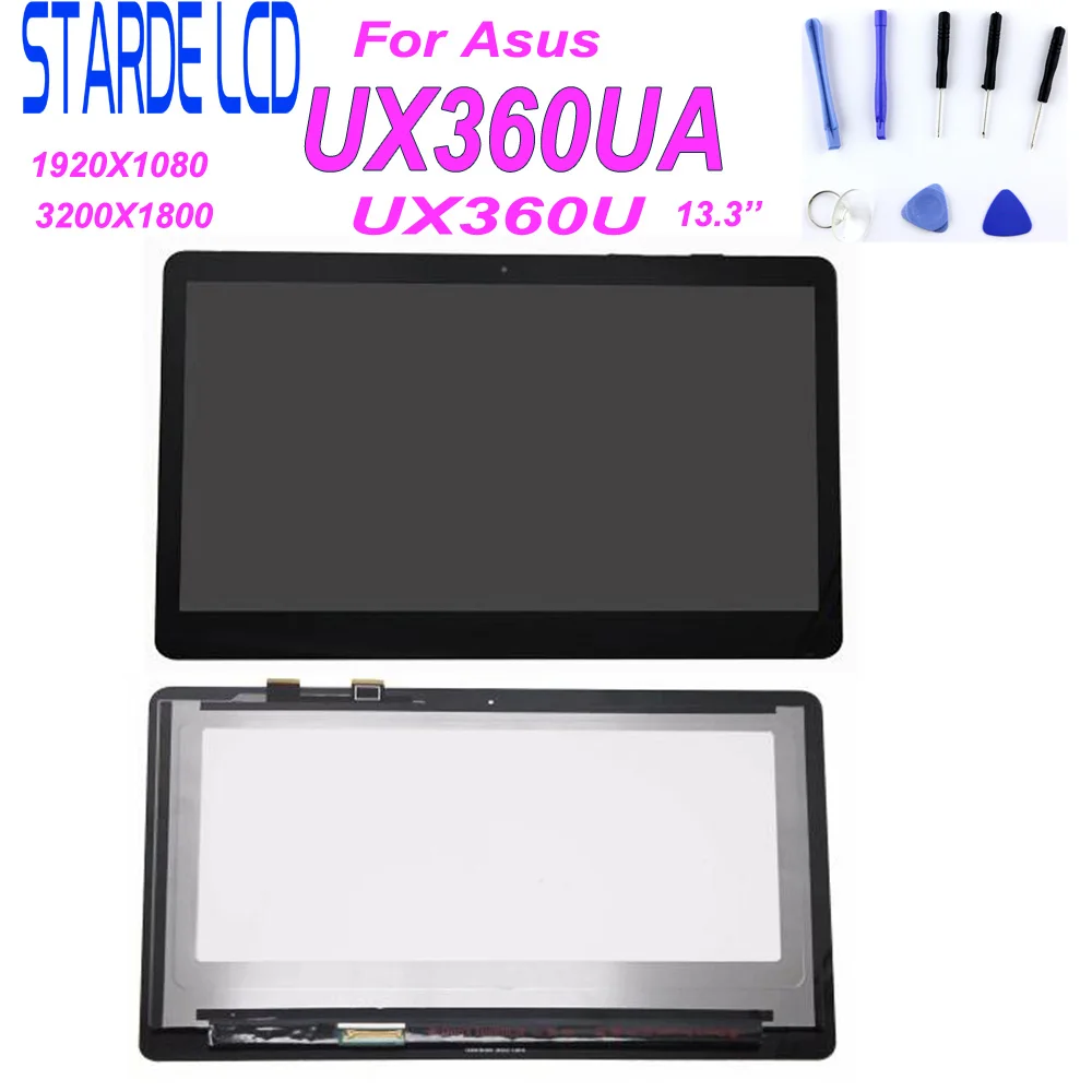 

13.3'' for Asus Zenbook UX360U UX360UA LCD Screen Touch Digitizer Assembly 3k UHD 3200*1800 laptop panel LP133QD1 SPB2 40 PIN